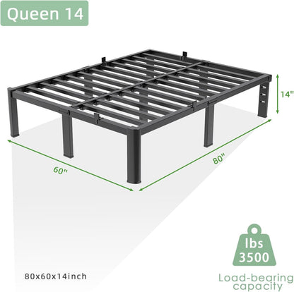 Queen Bed Frame, 14 Inch Heavy Duty Steel Platform, Noise-Free2