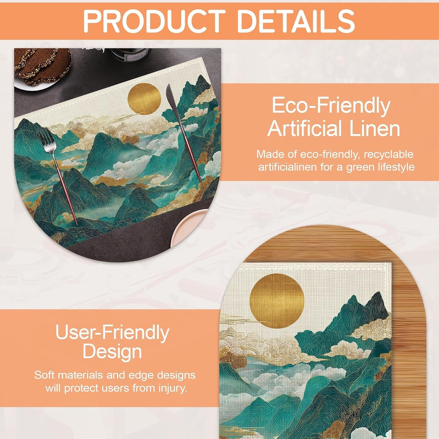 abstract-mountains-placemats-set-of-6-sunset-washable-kitchen-dining-linen-table-mats-for-home-party-dinner-indoor-outdoor-12x18inch