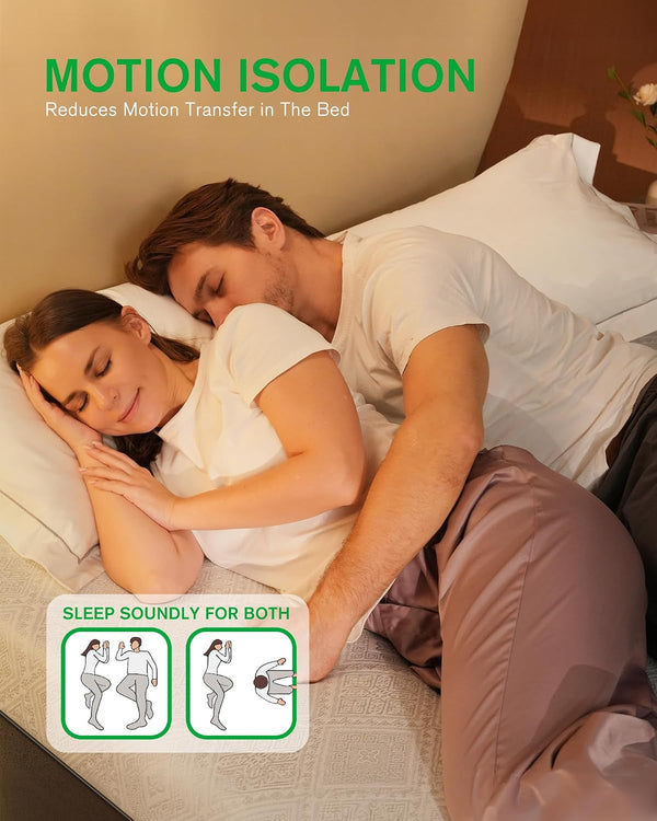 Queen Size Mattress, 10 Inch Cooling-Gel Memory Foam Mattress Made in USA, Certipur-Us Certified Mattresses in a Box, Medium Firm, Pressure Relief, Motion Isolation, CY-10-Q-V6