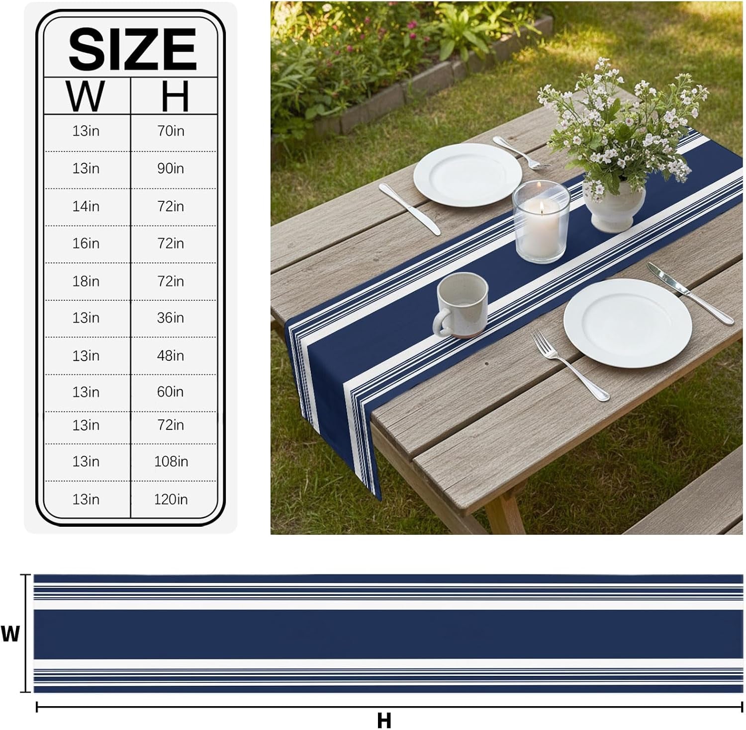 farmhouse-navy-blue-table-runner-48-inch-long-dresser-scarves-linen-tablerunners-aesthetic-modern-line-striped-dining-kitchen-burlap-table-setting-decor-for-wedding-party-holiday-coffee-home-13x48
