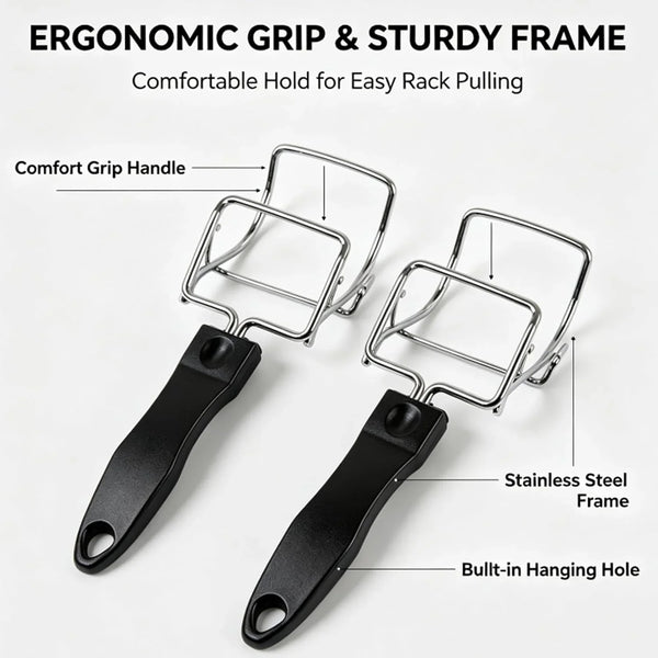 2 Pcs Toaster Ovens, Air Fryer Accessories for Air Fryer Pans Oven Rack Puller, Practical Tool for Oven Daily Application3