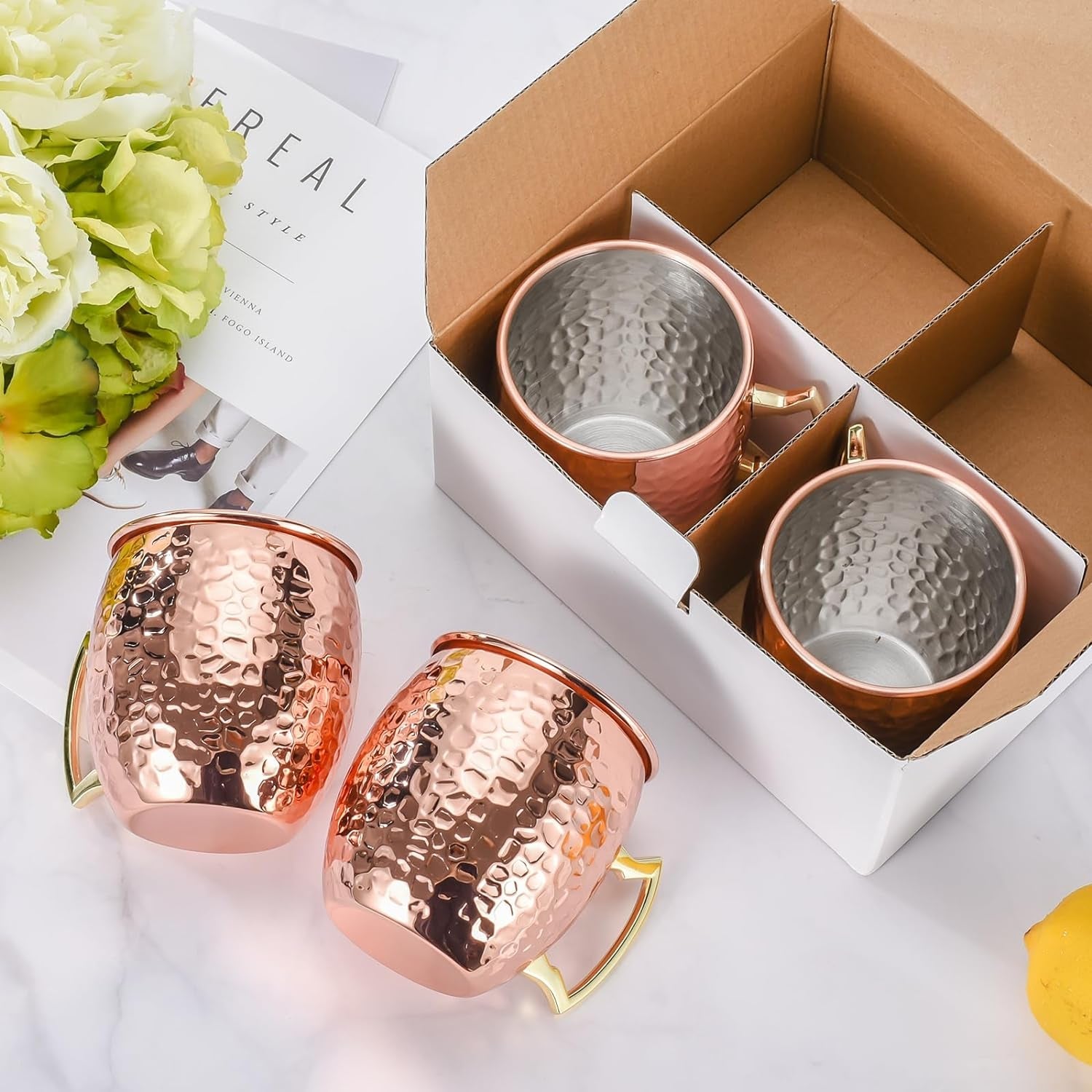 4-pcs-16oz-moscow-mule-mugs-hammered-with-angled-handle-copper-304-stainless-steel-lining-delicate-hammered-finish-firm-handle-for-cold-drinks-cocktails-wine-beer-bars-parties