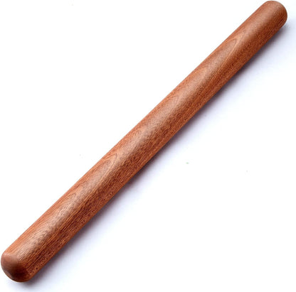 French Rolling Pin for Baking,17.7 Inches Wooden Dough Roller, Brown | Thickened Classic Kitchen Utensil, Great for Fondant, Pizza, Pie Crust, Cookie & Pastry Making for Home Baking Use1