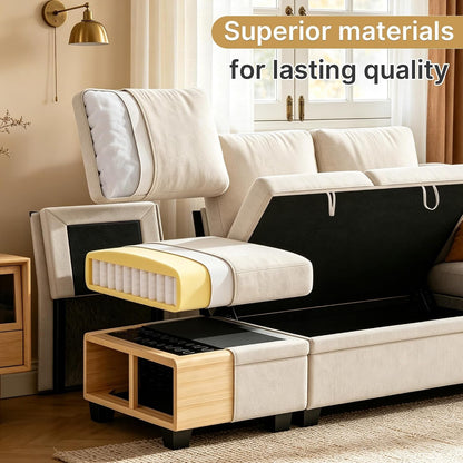 Sectional Sleeper Couch, 5 Seat Modular Sofa Bed with Storage Pull-Out Bed5