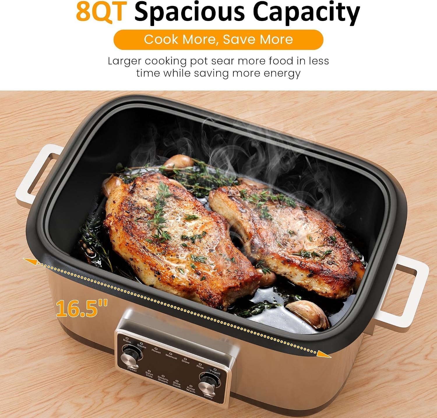 12-in-1-programmable-slow-cooker-8-quart-slow-cooker-with-timer-temp-control-and-auto-shut-off-multi-cooker-with-steaming-rack-dishwasher-safe-visual-glass-lid-stainless-steel