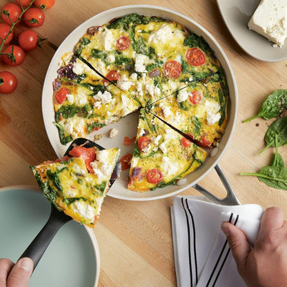 Kitchenaid Hard Anodized Ceramic Nonstick Cookware Frying Pan/Skillet, 10 Inch Non Stick Fry Pan with Stainless Steel Handle - Porcelain White7