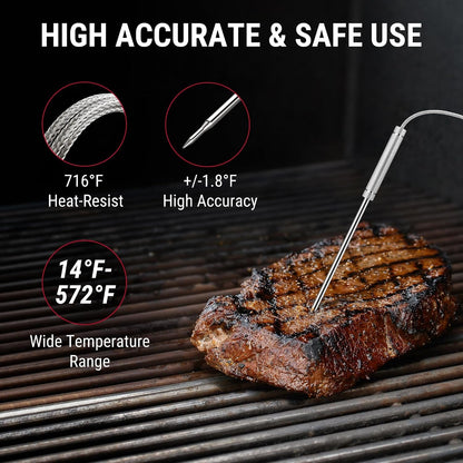 Temppro Tempsync 650 Ft Bluetooth Meat Thermometer with 2 Probes for Grill | Wireless Meat Thermometer Digital for Cooking Turkey, Rechargeable Smoker Accessories for BBQ Oven (Previously Thermopro)9