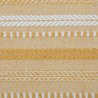 Farmhouse Braided Stripe Table Runner Collection, 15X72 (15X77, Fringe Included), Honey Gold3