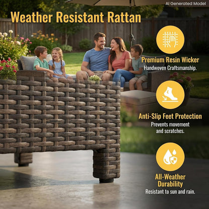 7 Piece Patio Furniture Set, Patio Sectional for All Weather4