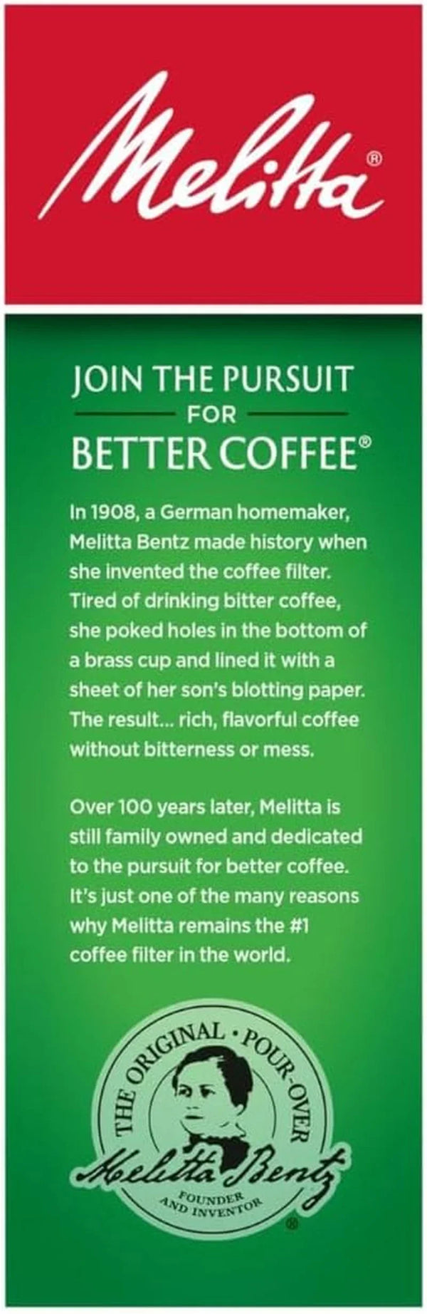 Melitta #2 Unbleached Cone Coffee Filters, 100 Count (Pack of 1) | Flavor-Enhancing Microfine Perforations, Double Crimp Strength, FSC & BPI Compostable, for 4-6 Cup Brewers, 100 Ct, USA Made14