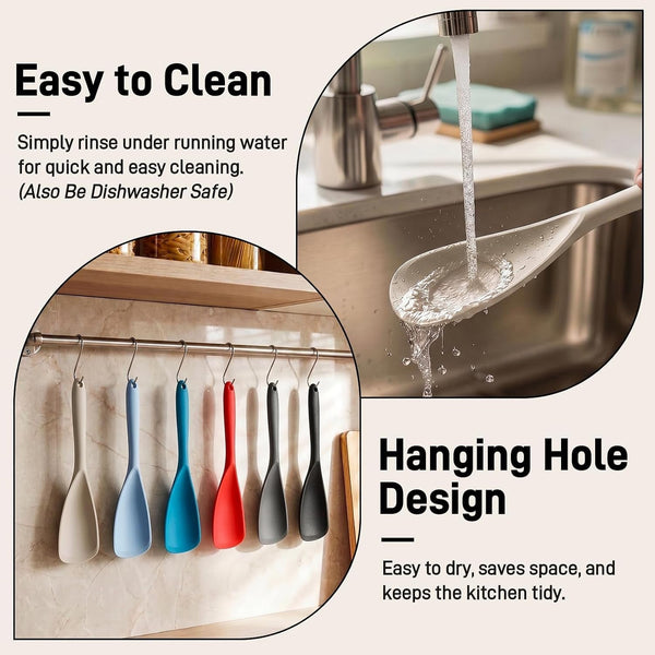 3 PACK Silicone Cooking Spatula & Spoon for Nonstick Cookware, Bpa-Free9