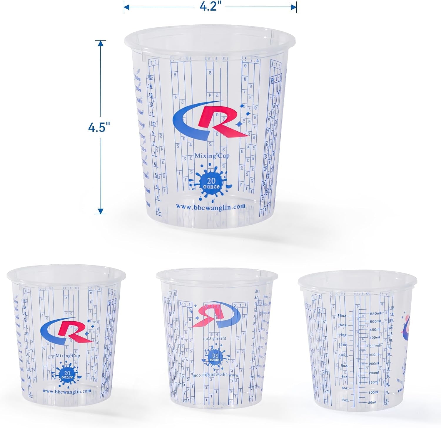 paint-mixing-cup-20-ounce-accurate-measurements-in-ratios-and-oz-and-ml-12pcs-plastic-graduated-measuring-cups-for-paint-resin-epoxy-acrylic-pigments-art