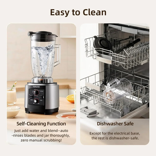 210 Oz / 6 L Commercial Blender, Heavy Duty Industrial Blender with Adjustable Speed & Timer Function, 2200W Countertop Blender with 23000RPM for Ice Crushing, Frozen Drinks, Milkshakes,110V6