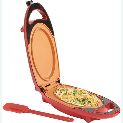 Red Copper 5 Minute Chef Electric Frying Pan Smokeless Nonstick Pan Steak4