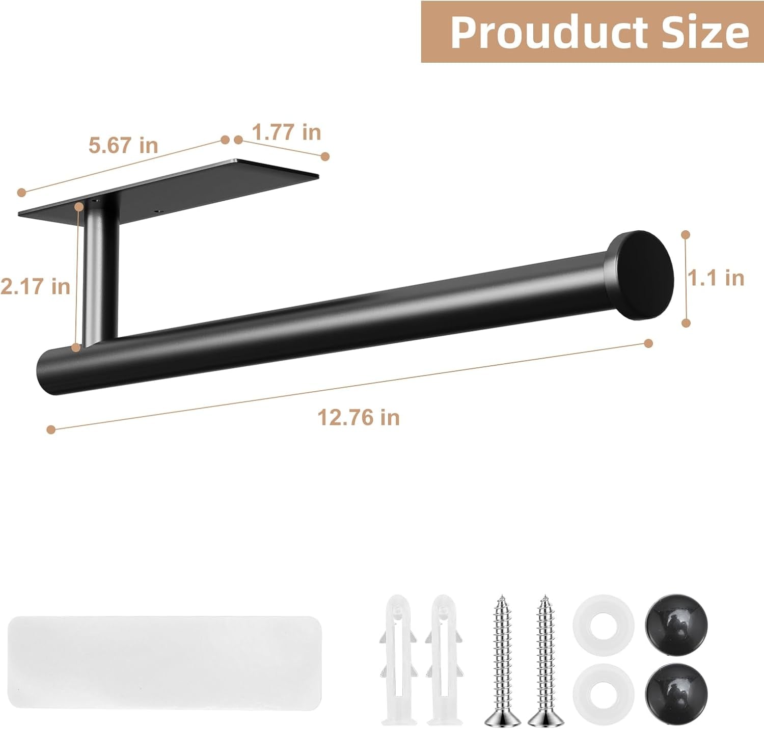 paper-towel-holder-improved-premium-paper-towel-holder-under-cabinet-stainless-steel-paper-towel-holders-rack-for-kitchen-bathroom-pantry-fridge-adhesive-or-drilling-black
