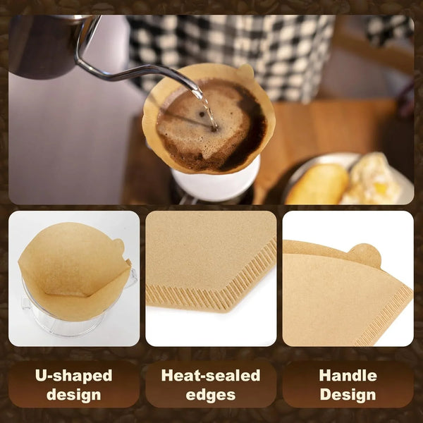 250 Count Coffee Filters #2, Premiun Unbleached Natural No Blowout, 2-4 Cup | Disposable Coffee Filter Cone Paper, for Pour Over, Drip Coffee Maker, for Home, Office, Coffee Shop2