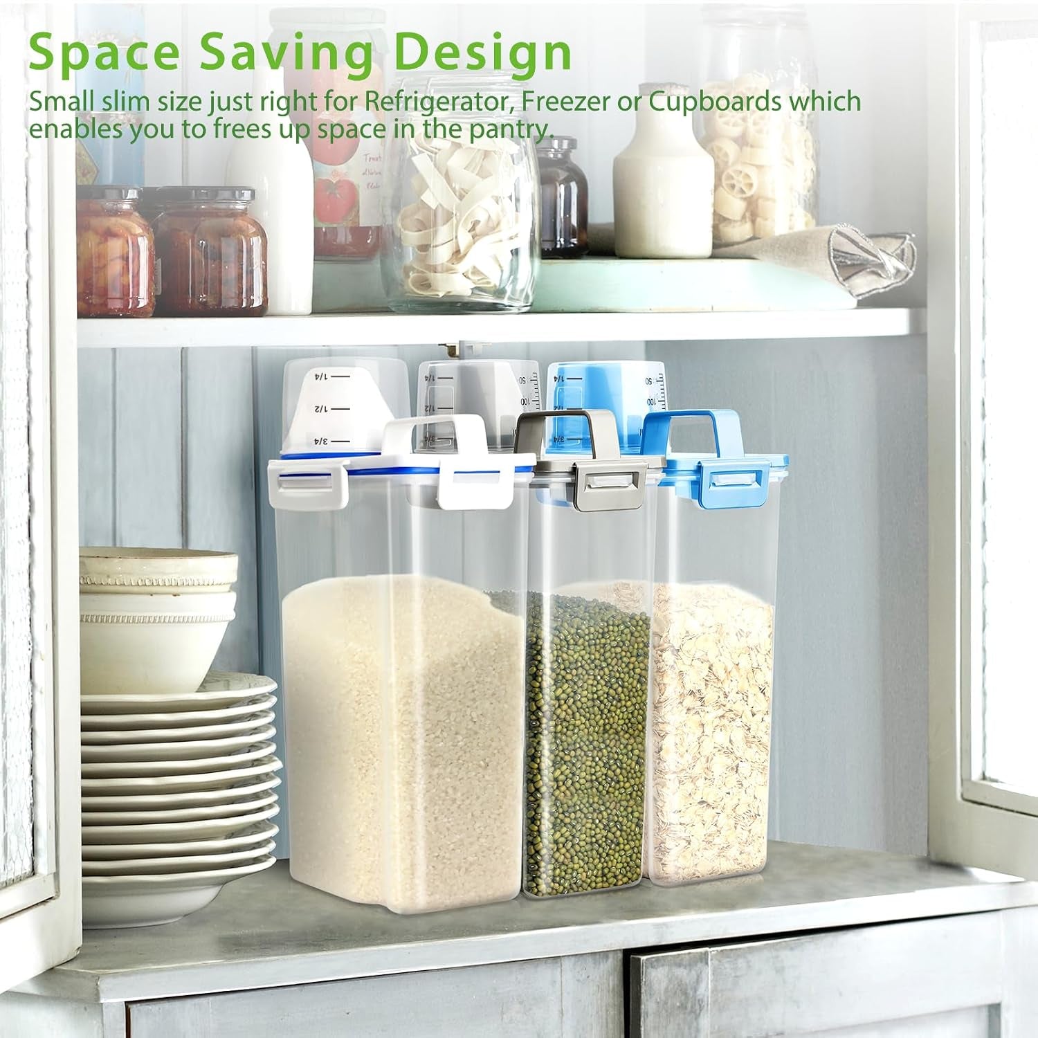 rice-airtight-storage-container-3-to-5lbs-cereal-dry-food-flour-bin-pet-dog-cat-food-dispenser-with-measuring-cup-bpa-free-clear-plastic-kitchen-and-pantry-organization-bin-for-sugar