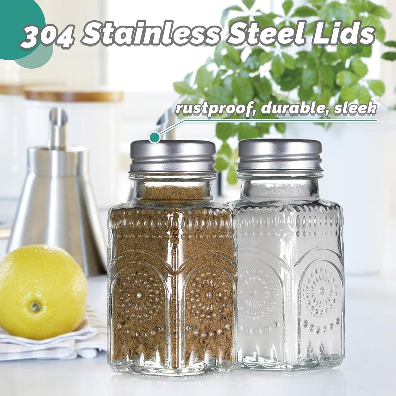 2-pack-glass-salt-and-pepper-shakers-with-304-stainless-steel-lid-vintage-spice-shakers-for-dining-room-table-kitchen-restaurant-sunflower-style