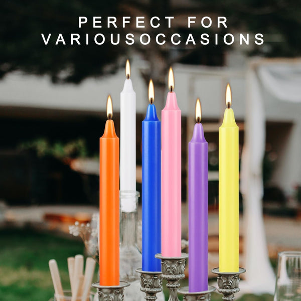 40 Pack Spell Chime Candles-4 Inch Multi-Colored Taper Candles Sticks-For Home Decor Kitchen Decor Wedding Decoration-10 Colours5