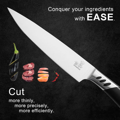 Kitchen Knife Set 3 Piece | Professional Chef Knife Set with 8" Chef Knife, 7" Santoku Knife, 5" Utility Knife | High Carbon Stainless Steel Sharp Kitchen Knives for Home Cooking & Gifting7