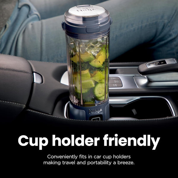 Ninja BC151NV Blast Portable Blender, Cordless, 18Oz. Vessel, Personal Blender-For Shakes & Smoothies, BPA Free, Leakproof-Lid & Sip Spout, USB-C Rechargeable, Dishwasher Safe Parts, Denim Blue | USB-C Rechargeable, Cordless Blending Anywhere. Blastblade Crushes Ice & Frozen Fruit. Leakproof Sip Lid, Dishwasher Safe.8