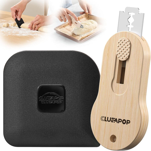 Bread Lame Sourdough Scoring Tool, Magnetic Bread Scoring Tool with 5 Retractable Razor Blades, Sourdough Bread Baking Supplies, with Scoring Patterns Booklet & Pan Scraper, Push-Pull Safety Design1