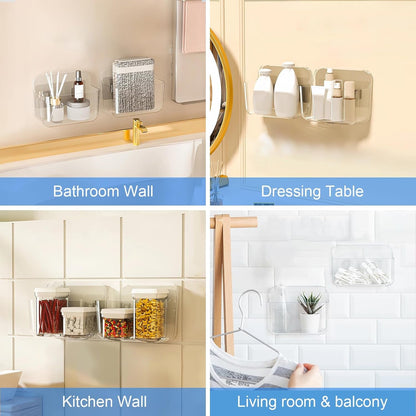 Wall Mount Organizer, 2Pc Small Adhesive Cabinet Door Organizer4