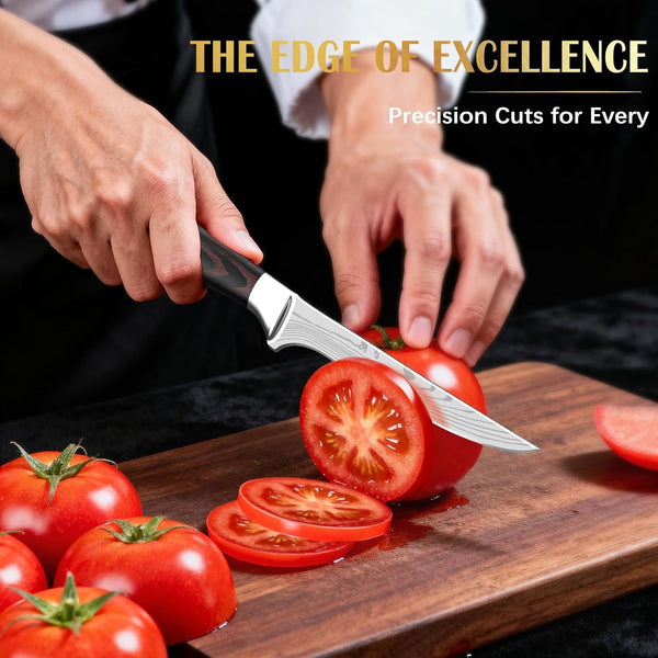 8Inch &4Inch Stainless Steel Chef'S Knives, Japanese High Carbon Steel Sharp Paring Knife with Ergonomic Handle5