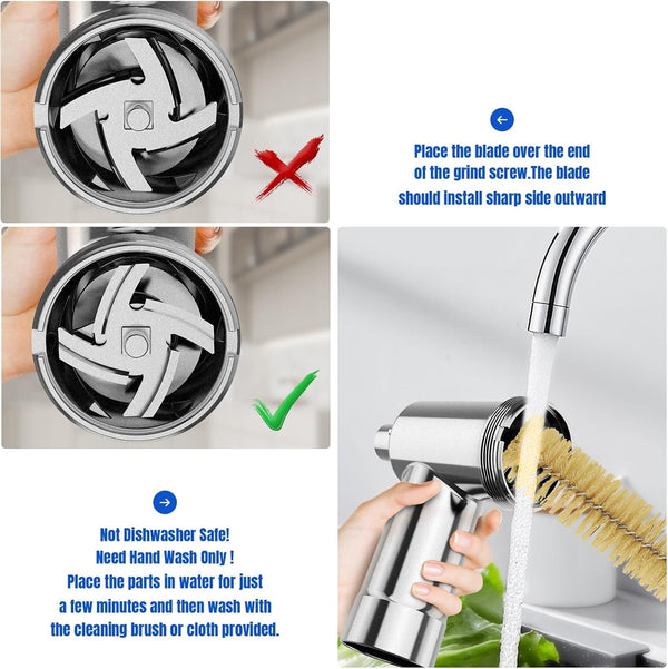 Metal Food Grinder Attachments for Kitchenaid Stand Mixers | Meat Grinder, Sausage Stuffer, 15Pcs Meat Grinder Accessories Set, Silver6