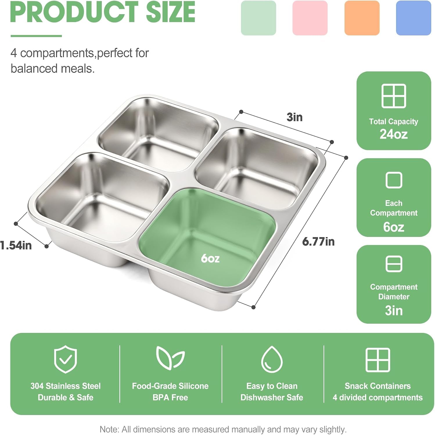 4-pack-stainless-steel-snack-containers-with-silicone-lids-leakproof-bento-snack-boxes-reusable-4-compartment-metal-lunch-containers-dishwasher-safe-food-storage-for-meal-prep-work-travel