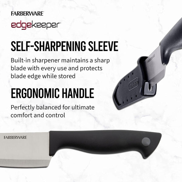 Edgekeeper 6 Inch Chef Knife with Self-Sharpening Blade Cover, High-Carbon Stainless Steel Kitchen Knife for Slicing, Dicing, and Mincing4