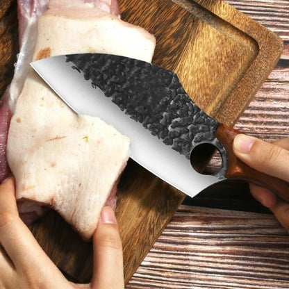 Meat Cleaver, Kitchen Knives Mini Forging and Slicing Knives Vegetable and Meat Cutting Knife, Household Chef'S Knife5