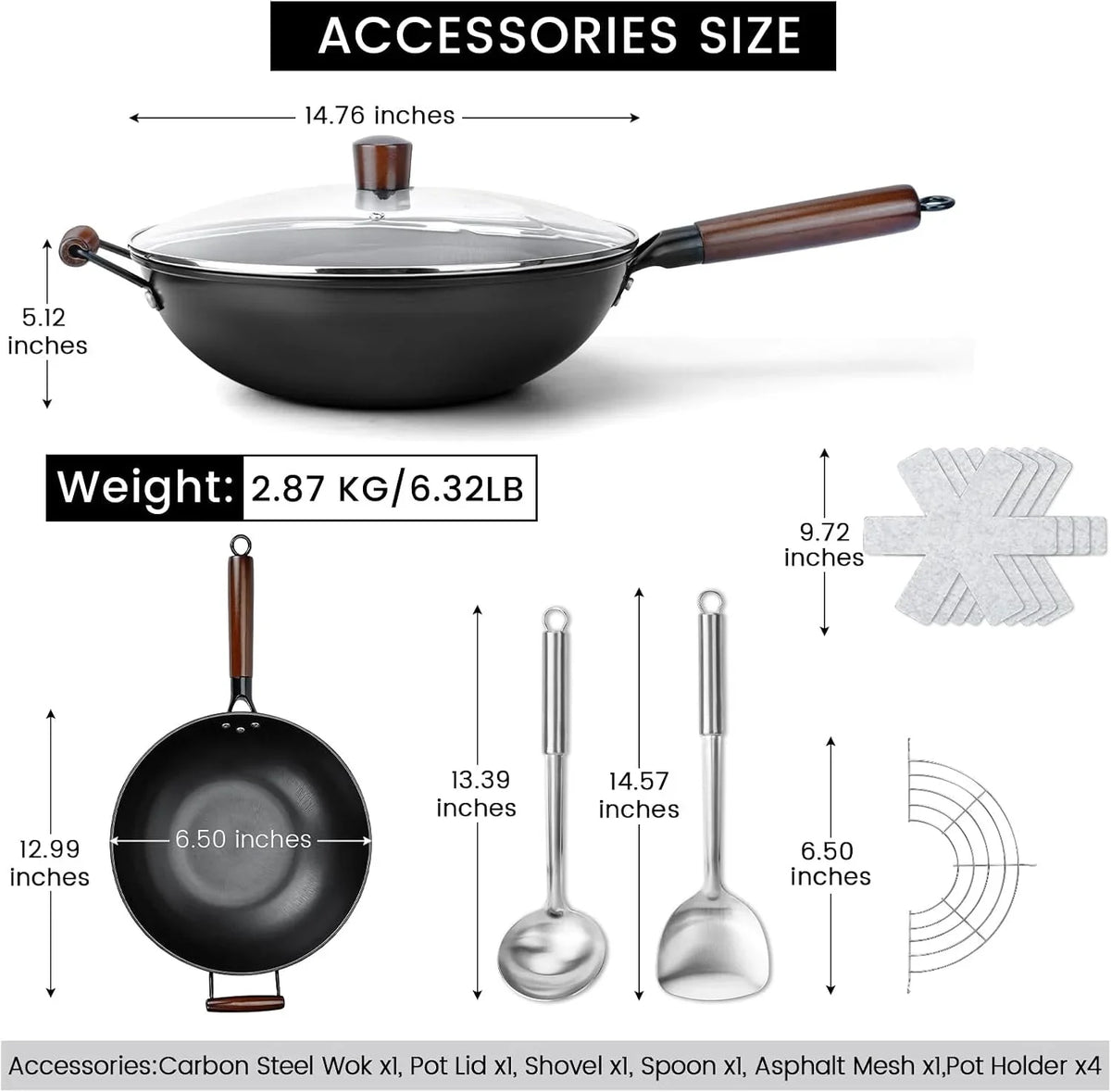 carbon-steel-wok-13-woks-stir-fry-pans-nonstick-wok-with-lid-fast-heat-conduction-uniform-heat-conduction-flat-bottom-woks-professional-chef-cookware