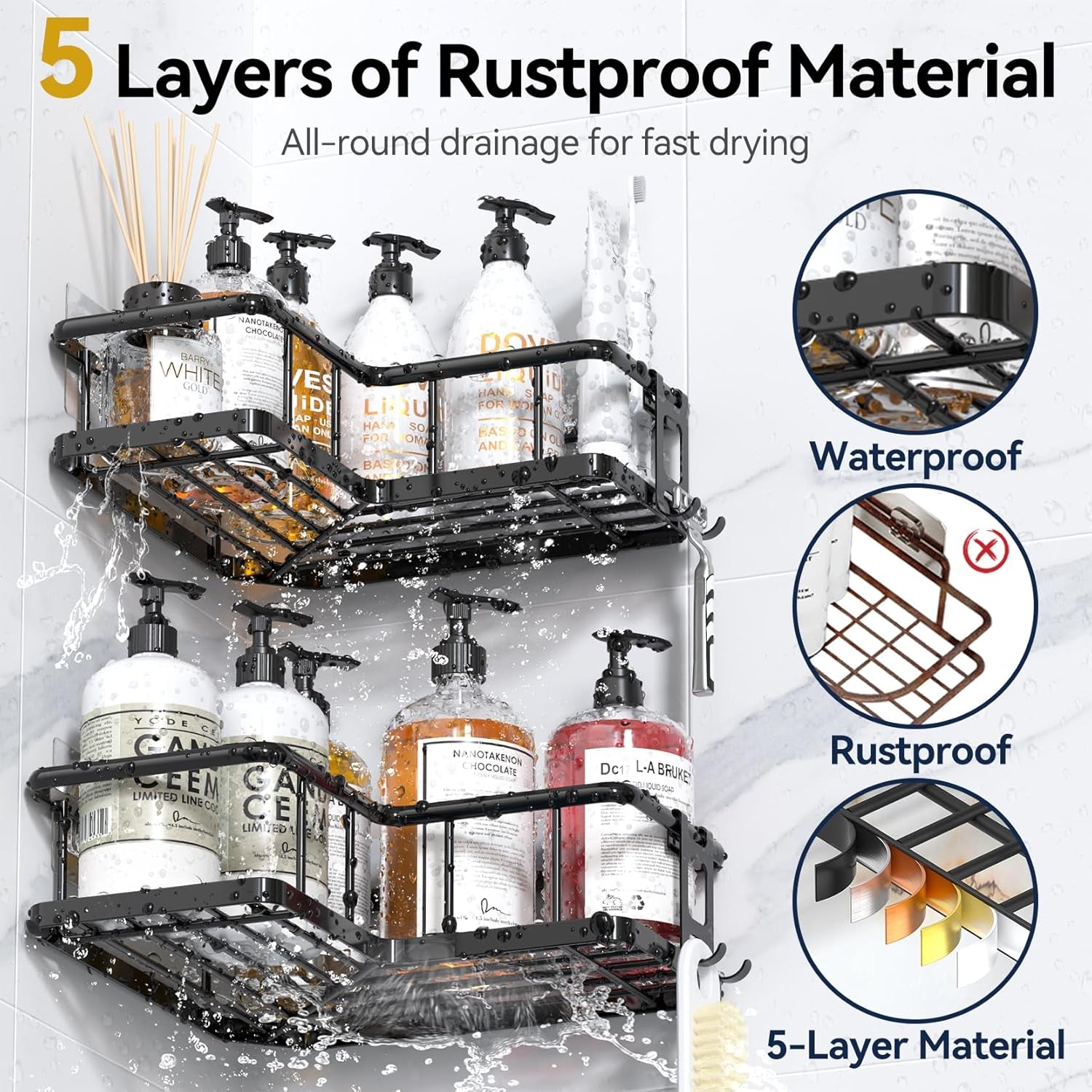 corner-shower-caddy-adhesive-100-rustproof-shower-organizer-no-drill-shower-shelf-for-inside-shower-wall-mounted-shower-storage-for-homes-2-pack-black