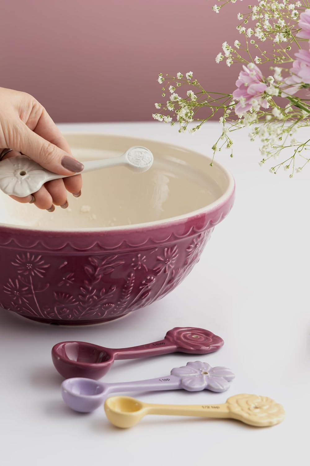 in-the-meadow-s18-mixing-bowl-2-85-quart-mixing-bowl-embossed-floral-daisy-design-durable-ceramic-bowl-for-baking-bread-dough-cake-batter-cookies-kitchen-serving-bowl