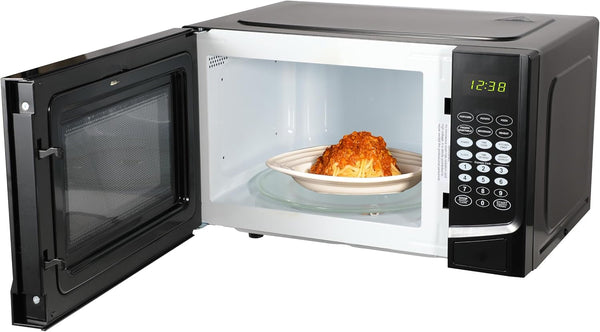 MW9255B Countertop Microwave Oven, 6 Pre-Programmed Settings, Removable Glass Turntable and Child Safety Lock, 0.9 Cu Ft, 900W, Black10