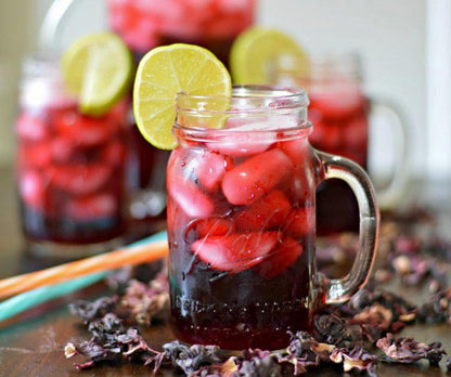 Organic Hibiscus Flowers - 1 Lb (16Oz) - Herbal Tea - 100% Certified Organic - Flor De Jamaica - Agua Frescas -2
