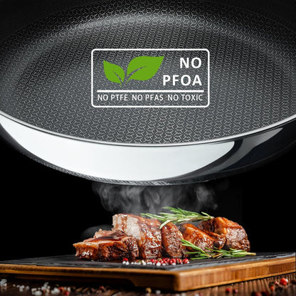 8" Hybrid Nonstick Frying Pan, Stainless Steel, Induction Safe | Pfas/Pfoa/Ptfe-Free Ceramic Pan, Dishwasher & Oven Safe, Stay-Cool Handle,Compatible with All Cooktops3
