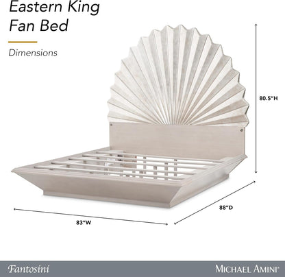 Fantosini King Fan Bed - Silver Leaf3