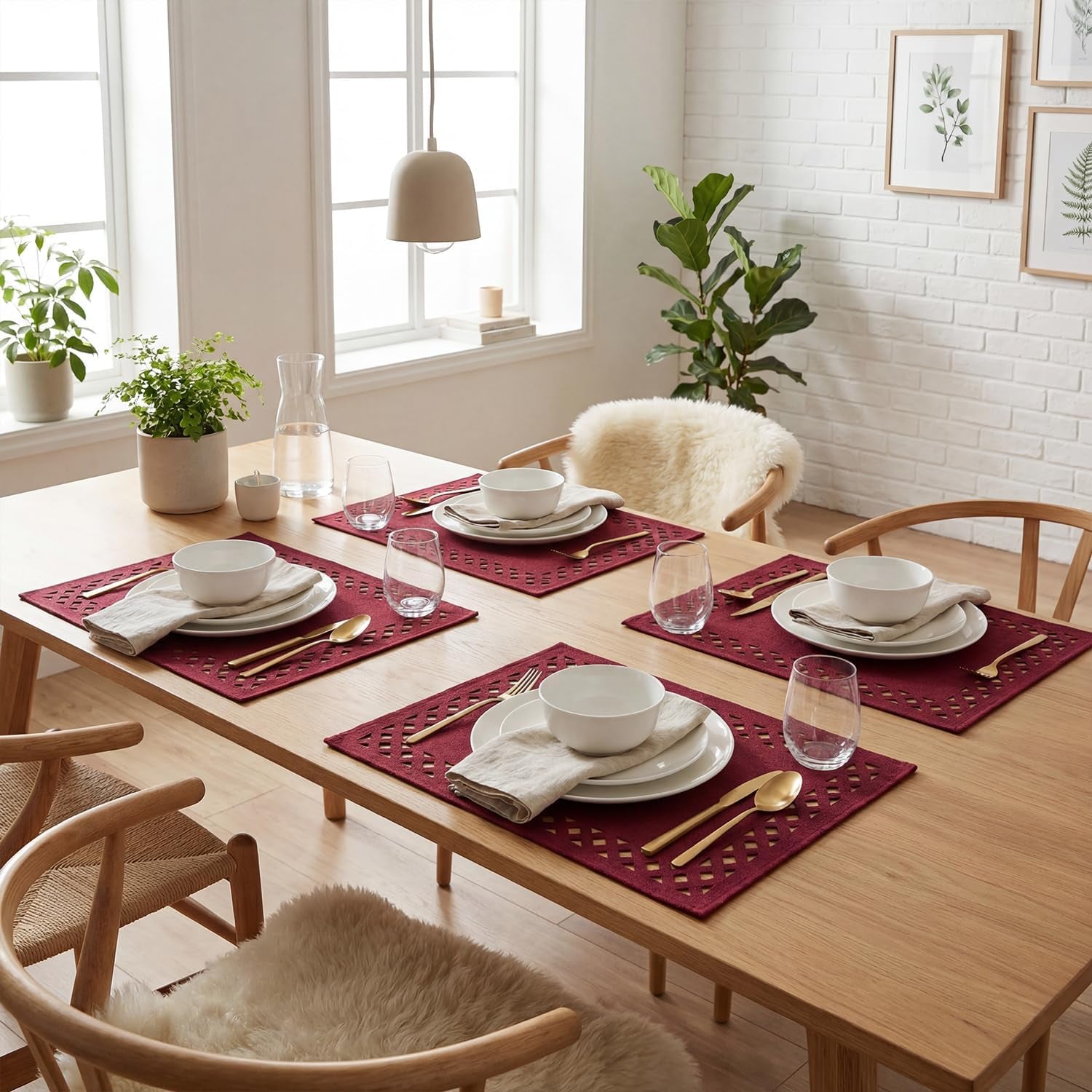 farmhouse-placemats-set-of-4-linen-textured-lattice-cutwork-place-mats-for-kitchen-dining-table-decor-and-outdoor-party-12-x-18-inchs-red