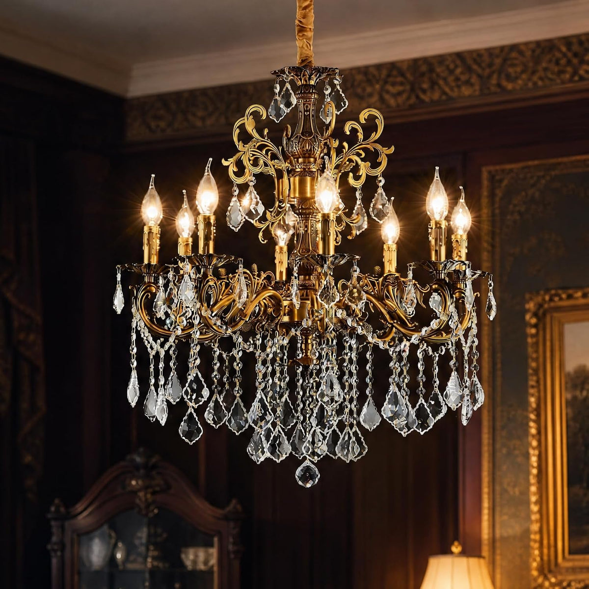 vintage-8-arms-crystal-chandelier-candle-light-fixture-for-dining-room-living-room-bedroom-hallway-entryway-antique-gold-finish-27-8-lights