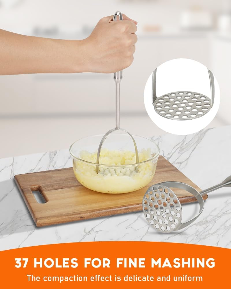 potato-masher-uncoated-stainless-steel-potato-press-one-piece-37-hole-design-dual-arc-304-stainless-steel-lump-free-mashing-non-slip-handle-dishwasher-safe