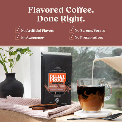 Cinnamon & Vanilla Flavored Medium Roast Ground Coffee, 10 Oz | No Artificial Flavors, Clean Coffee Sustainably Sourced, 100% Arabica Coffee, Tested for Toxins3