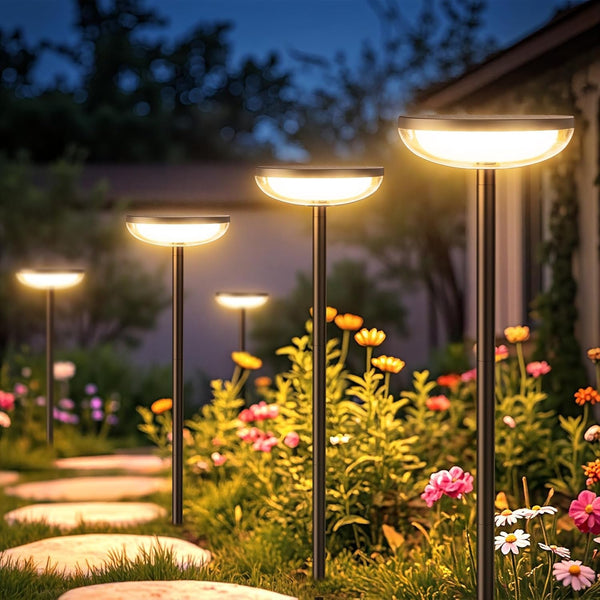 Solar Pathway Lights Outdoor, 6 Pack Tall Solar Garden Lights Outdoor Waterproof for Yard Flower Bed Patio Path Walkway Driveway outside Decor Landscape Lighting1