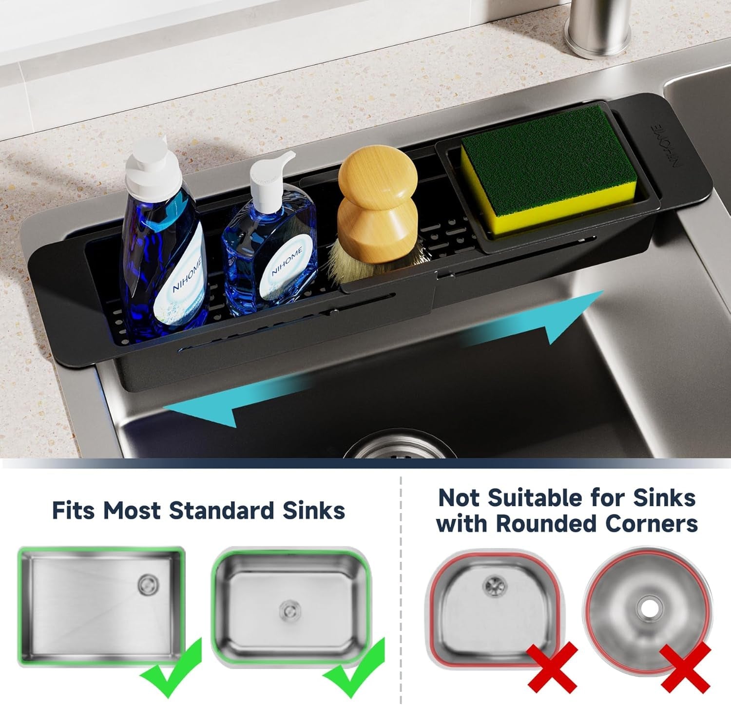 extendable-kitchen-sink-caddy-small-brush-sponge-storage-holder