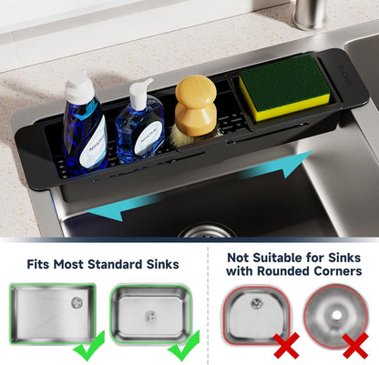 Extendable Kitchen Sink Caddy, Small Brush Sponge Storage Holder4