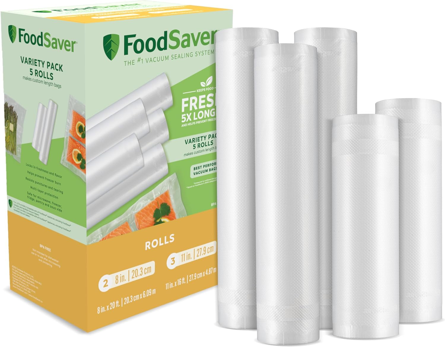 foodsaver-custom-length-vacuum-sealer-bags-multipack-5-count-rolls-for-airtight-food-storage-and-sous-vide-compatible-with-foodsaver-8-2-pack-and-11-3-pack