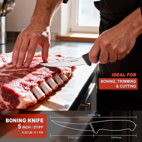 5" Boning Knife, Professional Meat Trimming with Softgrip Handle5