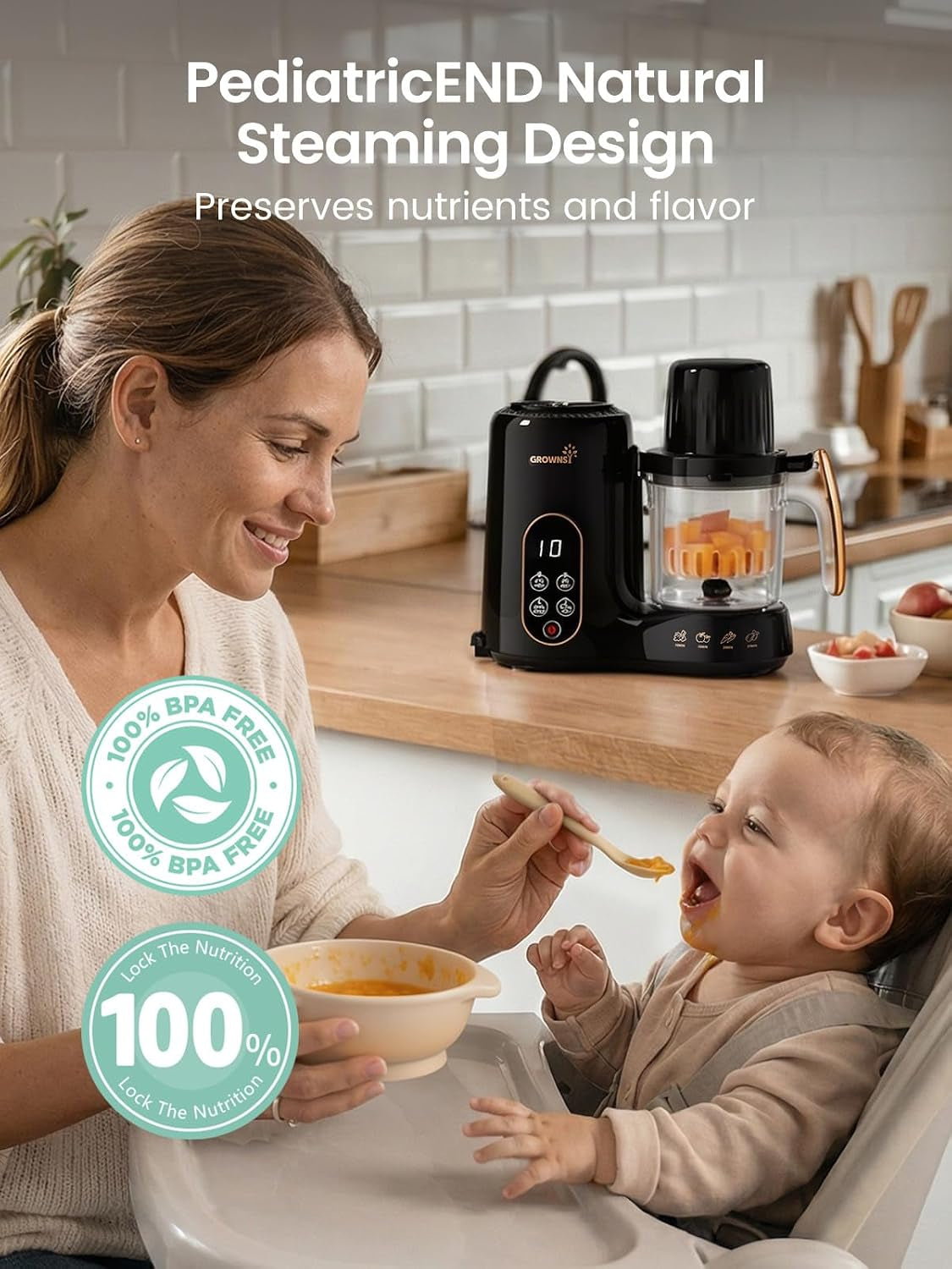 baby-food-maker-processor-with-dual-layer-steam-basket-black-gold-steamer-blender-healthy-homemade-baby-food-purees-starting-solids-blw-baby-feeding-essentials-6-months