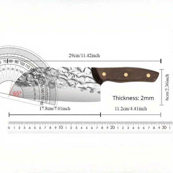 Meat Cleaver Knife, 7 Inch Stainless Steel Meat Cleaver Sharp Chef'S Knife Lightweight Fish Filleting Knife with Ergonomic Comfort Handle2
